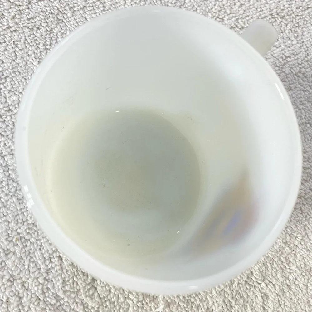 Vintage Royal Canadian Air Cadets White Milk Glass Mug Coffee Cup - Picture 10 of 12